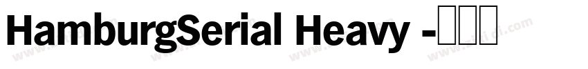 HamburgSerial Heavy 字体转换